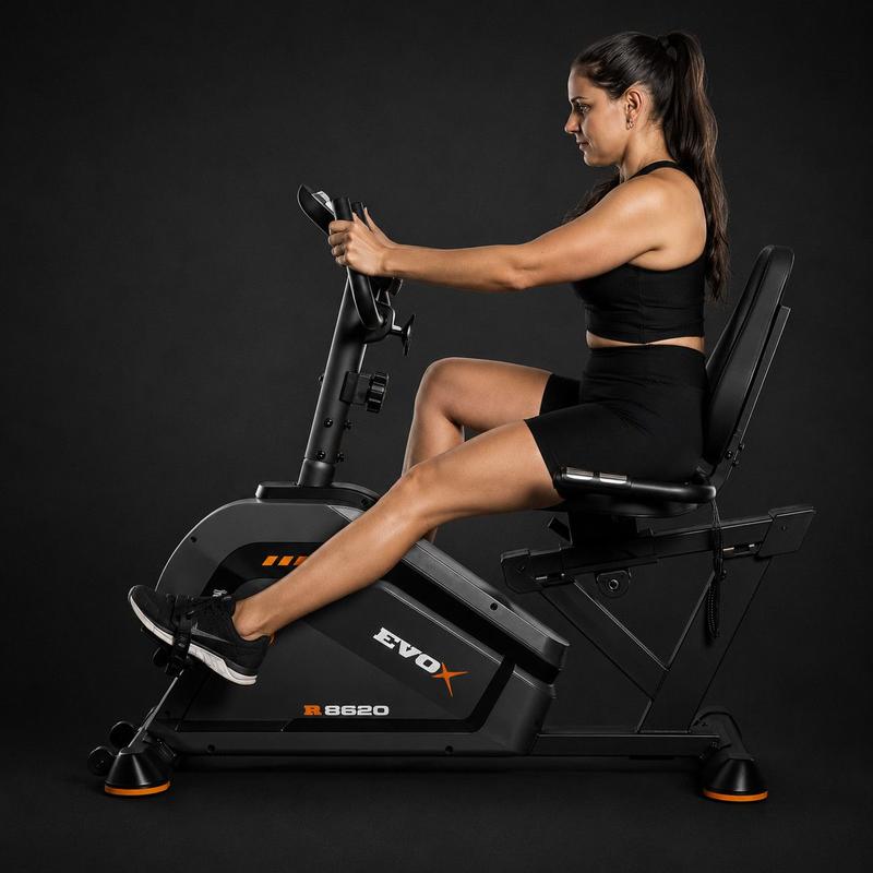 Bicicleta Ergométrica Horizontal Magnética Deluxe R8620 - Evox